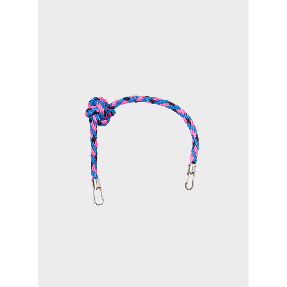 Susan Bijl Kumihimo Strap Blueback & Fluo Pink Short