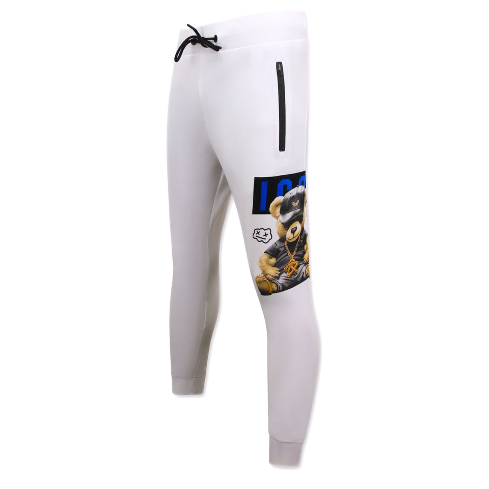 Joggingpak Heren ICON Print - Huispak - Trainingspak - 1001 - Wit