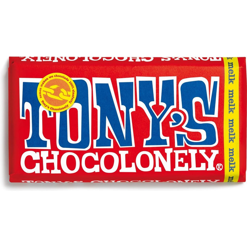 Tony's Chocolonely Melk Chocolade Reep - Melkchocolade Reep - 180 Gram