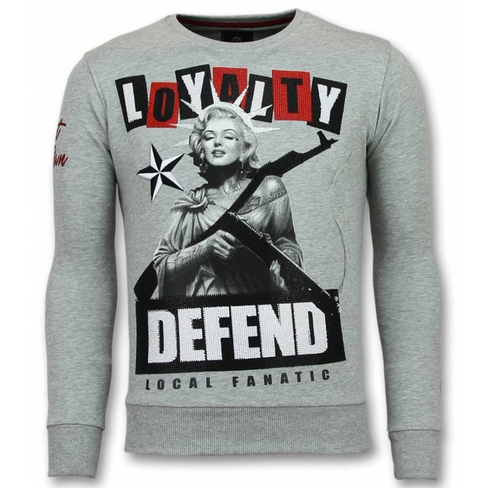 Marilyn Trui - Monroe Sweater Heren - Truien Mannen - Grijs