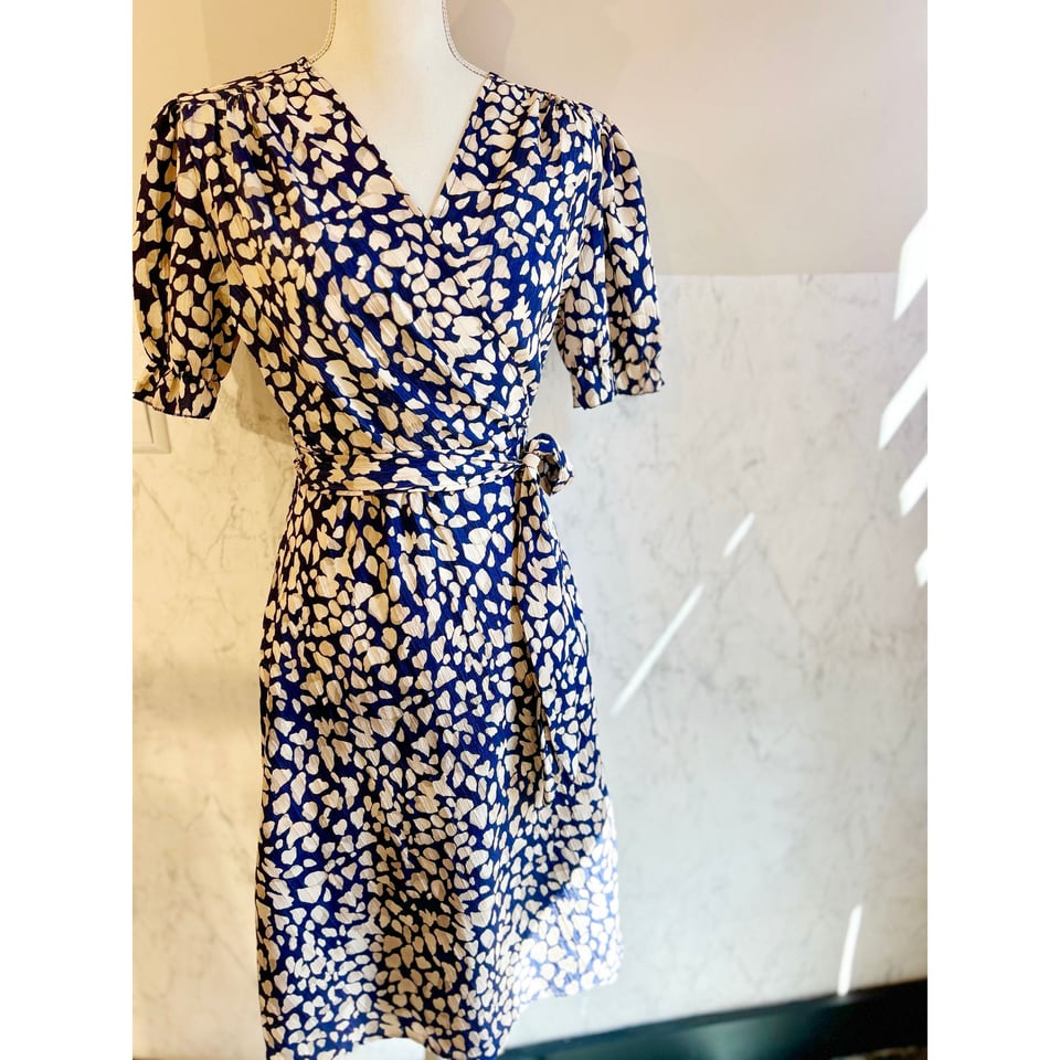 Essential Summer Dress  Marine blue / Cream