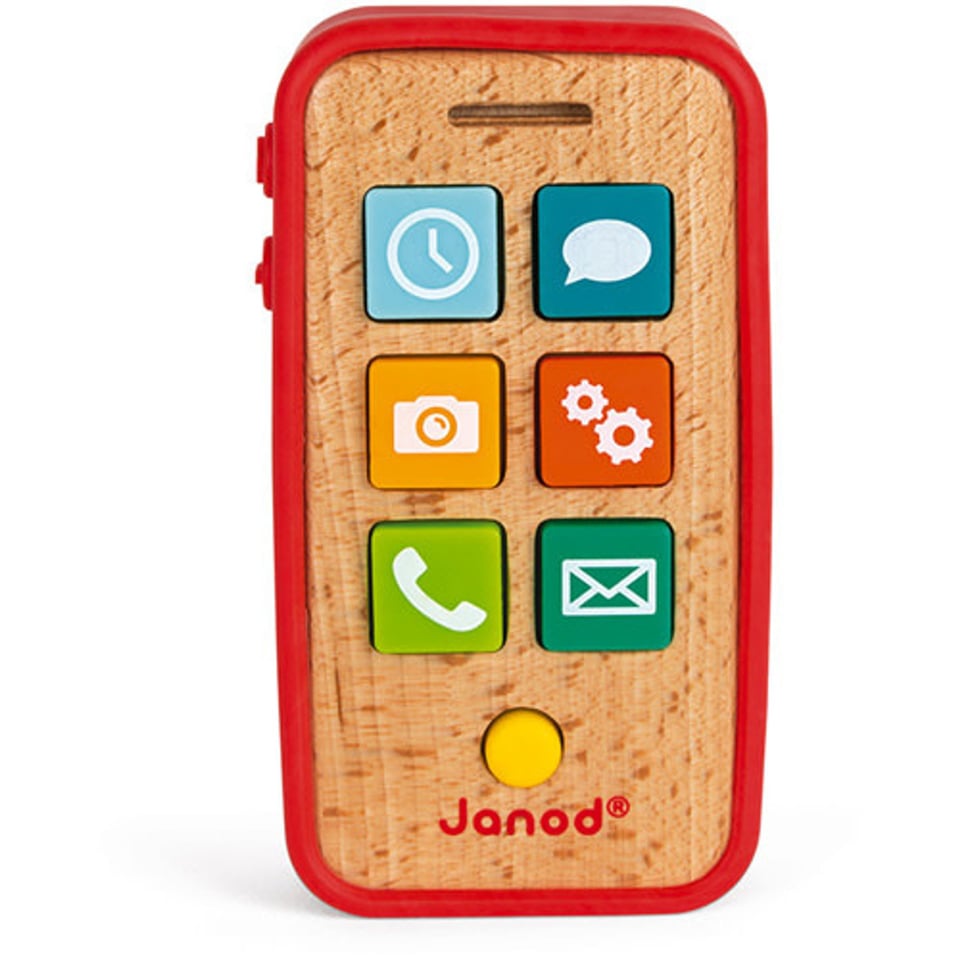 Janod Houten Telefoon Met Geluid 14 Cm 1+