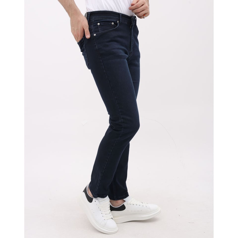 Heren Spijkerbroek - Regular Fit - Jeans Stretch - MM-R-13 - Donker Blauw