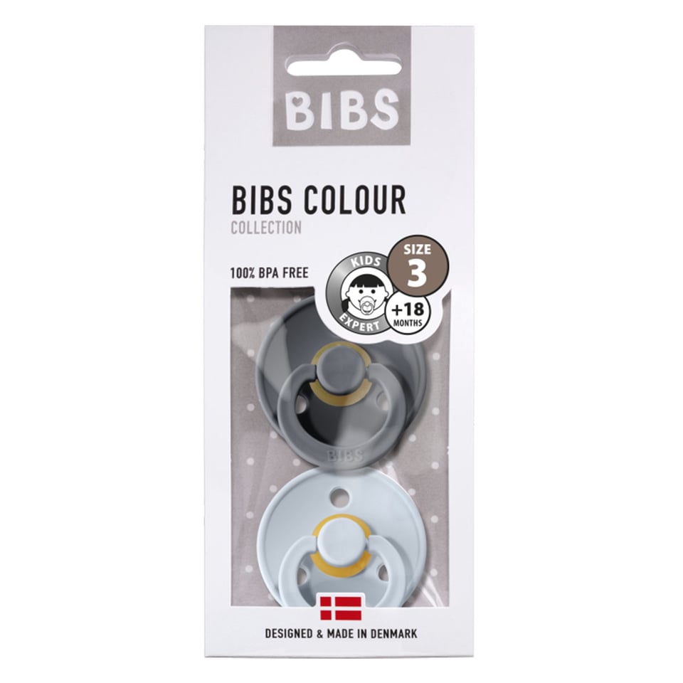 BIBS Set Speentjes - Iron/Baby Blue T3