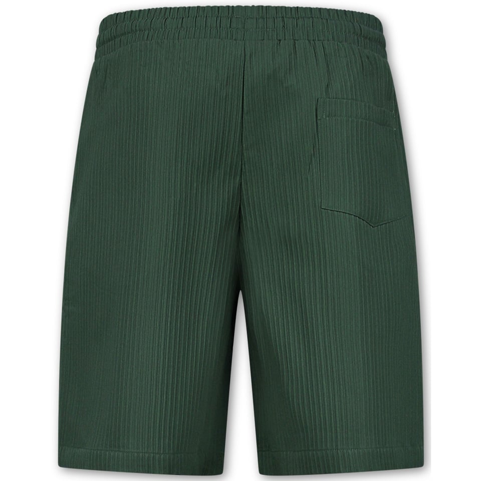 Zomerset Heren - Ribbed Oversized Shirt - Shorts Heren / Oversized T Shirt Heren - Twinset - F-919 - Groen