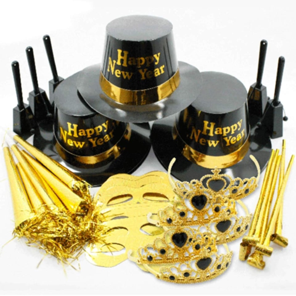 New Years Ultimate Gold Party Kit for 10
