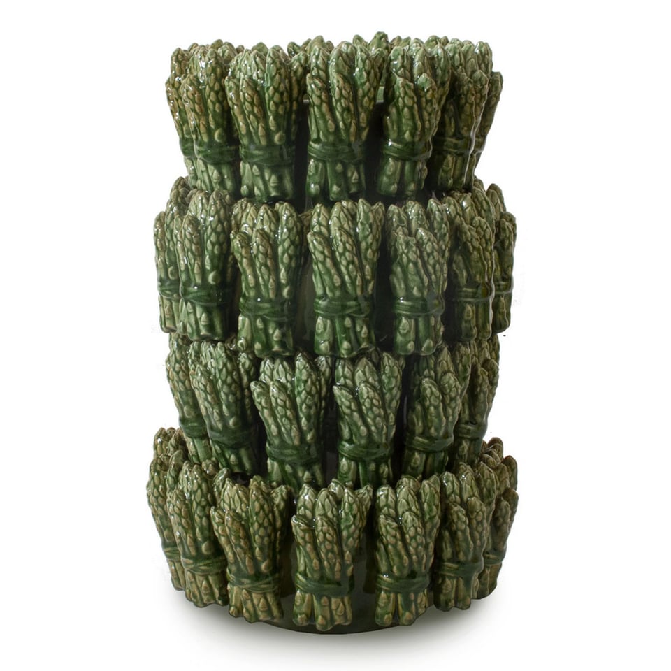 Vaas Asperges Groen Keramiek 28x36cm