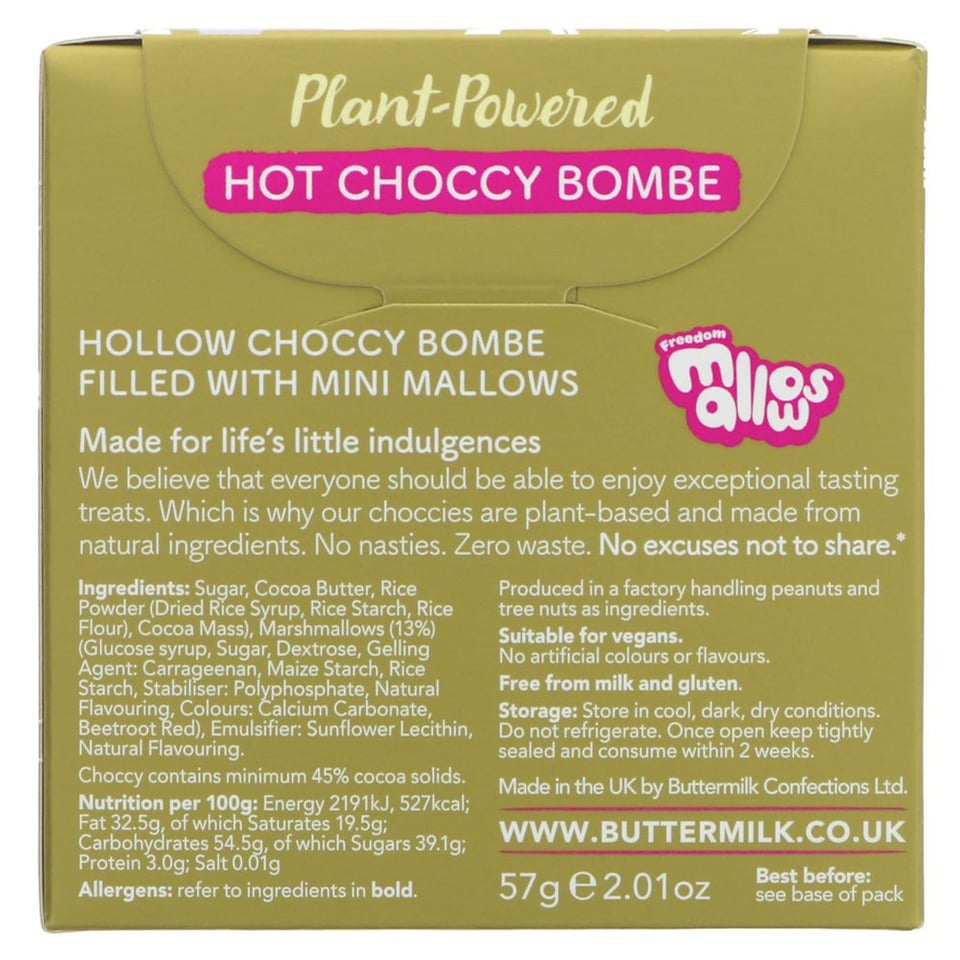 Buttermilk Hot Choccy Bombe 57g