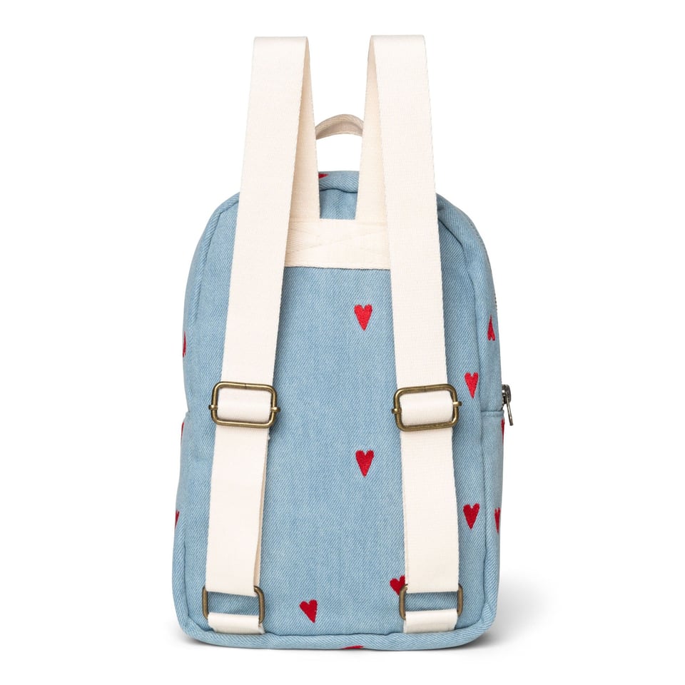 Denim Mini Backpack  Blue Hearts - Blue Hearts / OS