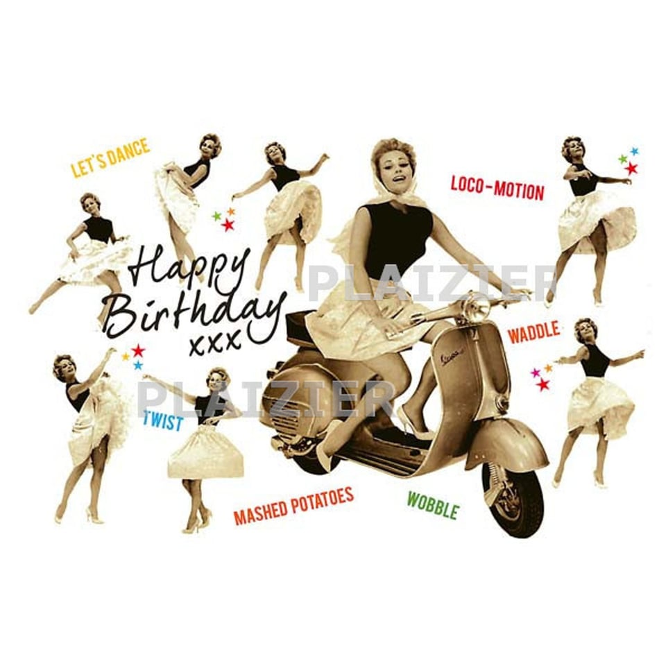 Postkaart - Happy Birthday XXX - Let's Dance