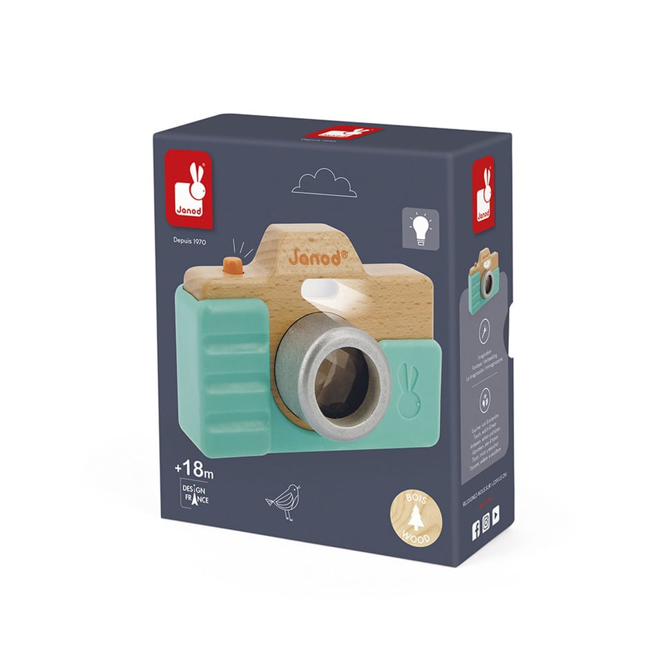 Janod Foto Camera Met Geluid Groen 14 Cm 1+