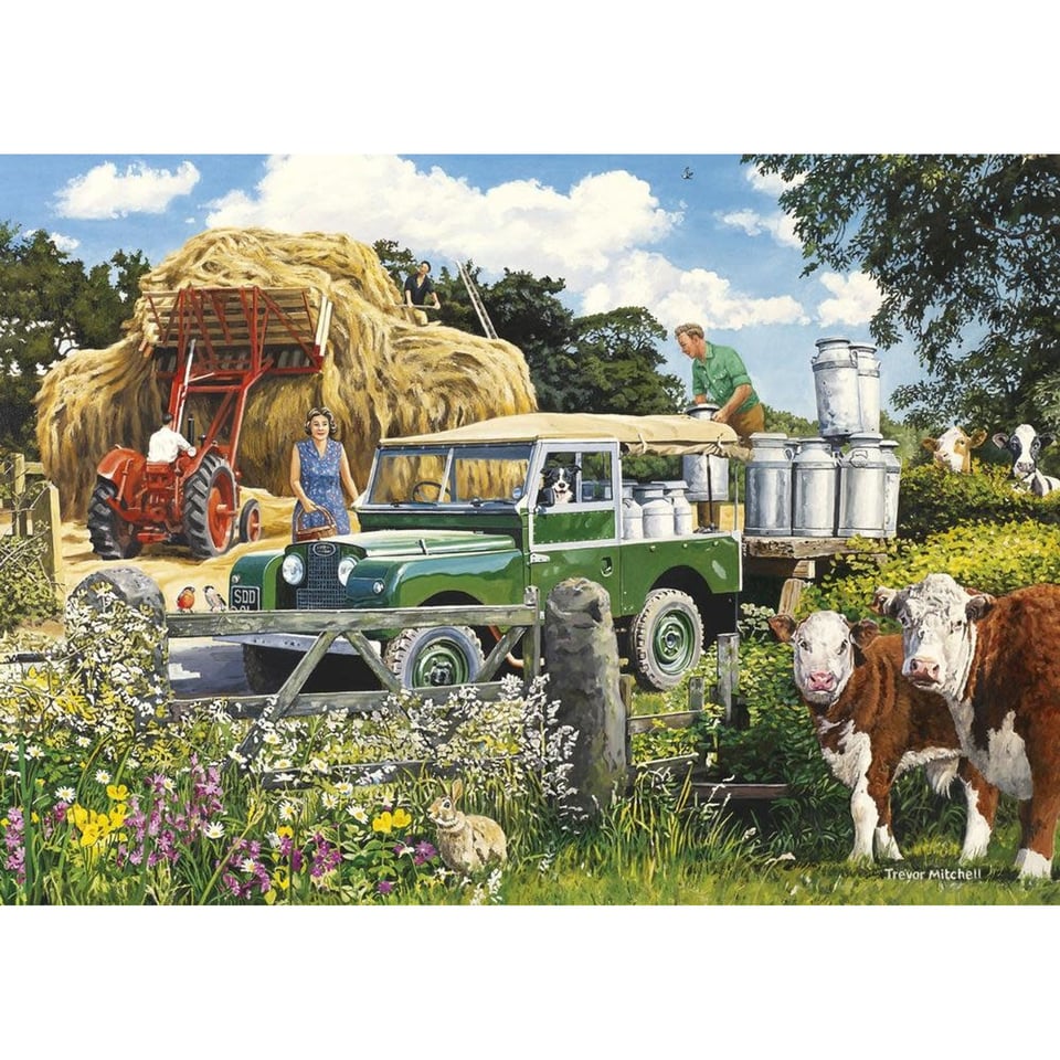 Gibsons Puzzle Trevor Mitchell The Farmer's Round 4 X 500 Pieces