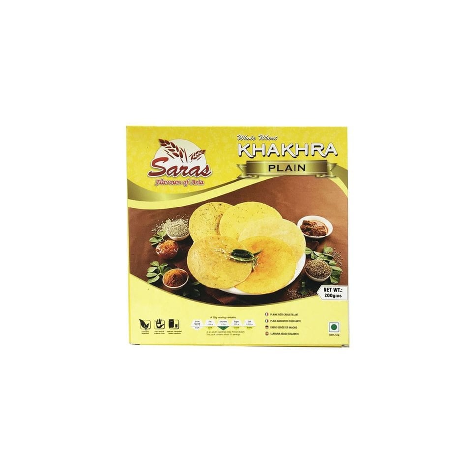 Saras Khakhra Plain 200Gr