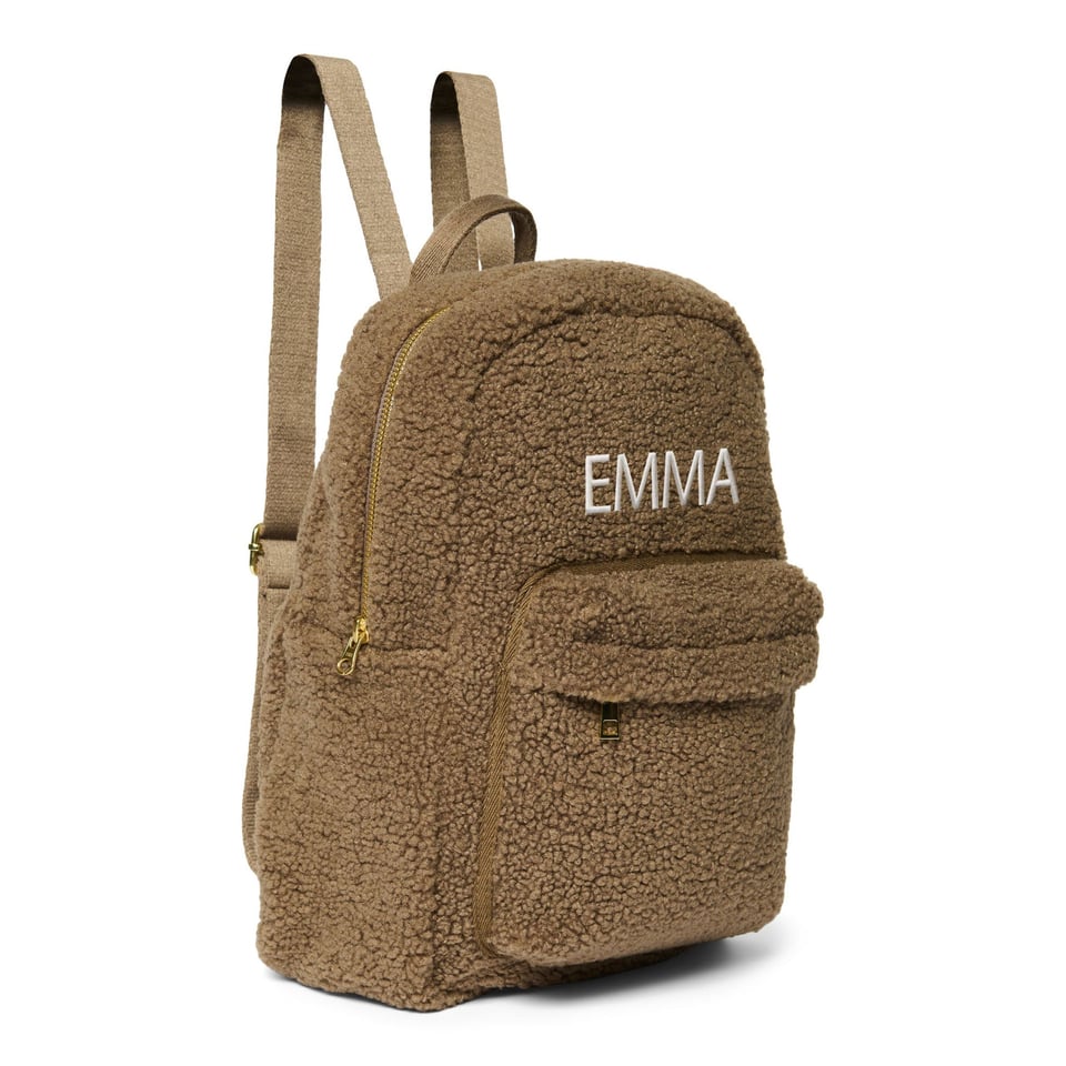 Teddy Midi Backpack Front Pocket  Brown - Brown / OS
