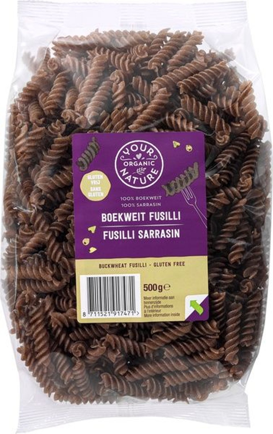 Your Organic Nature Boekweit Fusilli 500 Gram
