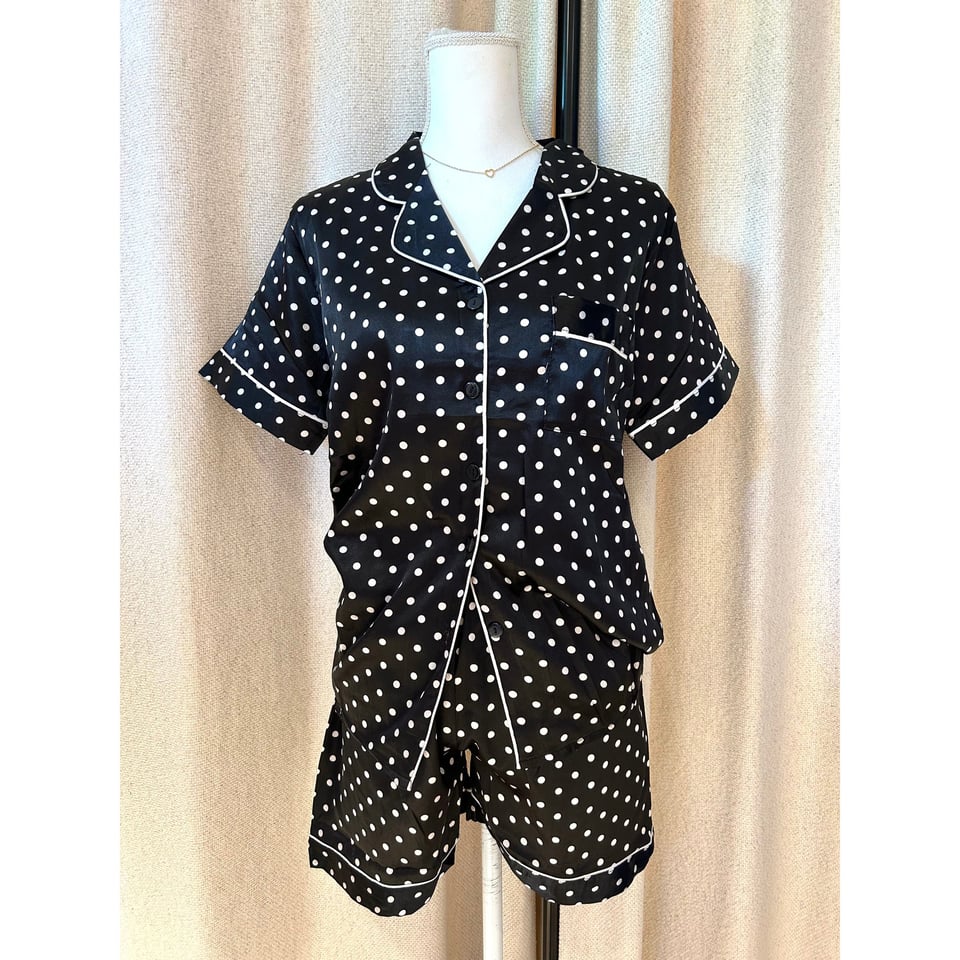 Stella dotted Nightwear Setje - Zwart