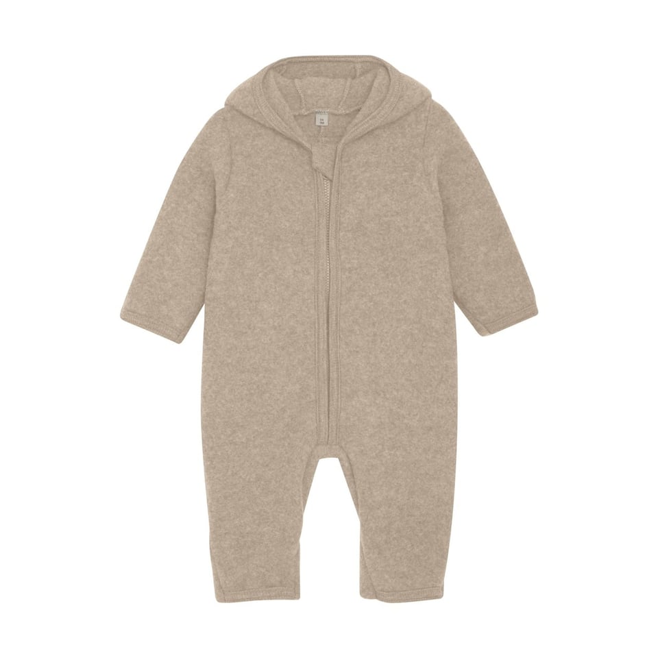 Huttelihut Pram Suit Wool Fleece Camel Melange