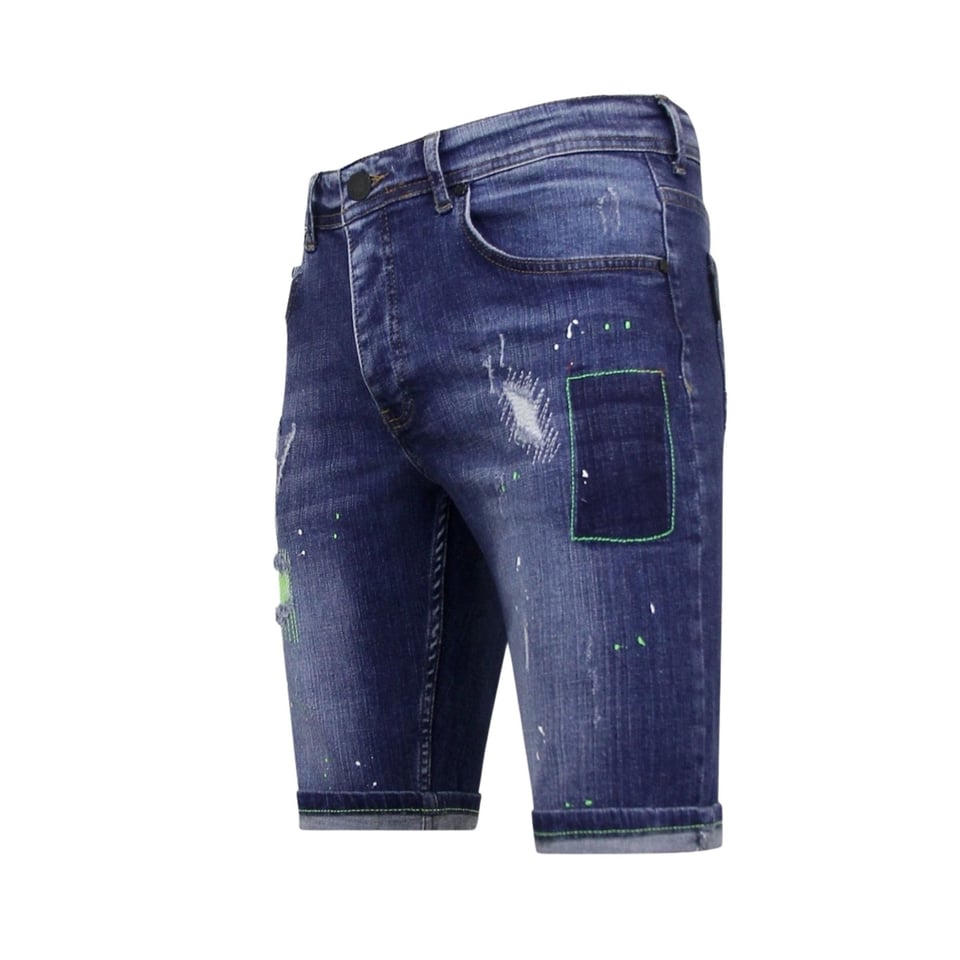 Exclusieve Slim Fit Korte Broek Heren - 1044 - Blauw