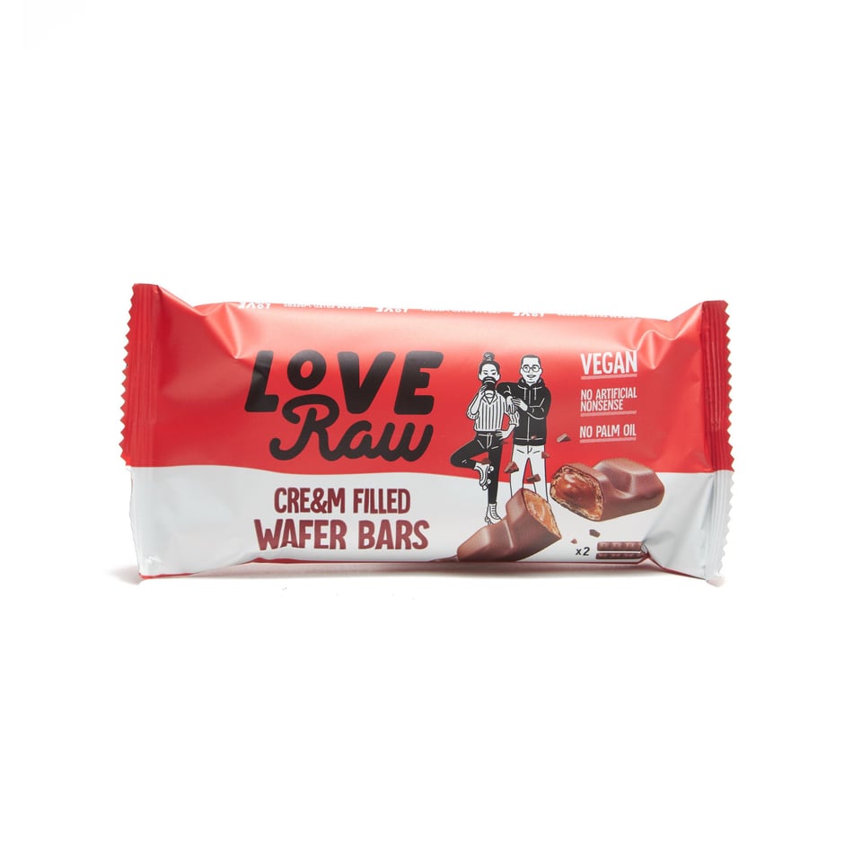 LOVE RAW M:Lk Choc Cre&m Wafer Bar