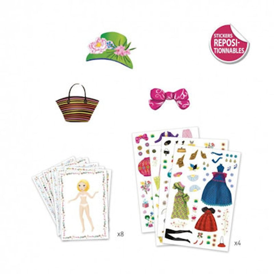 Djeco Knutselset Stickers en Papieren Aankleedpoppen