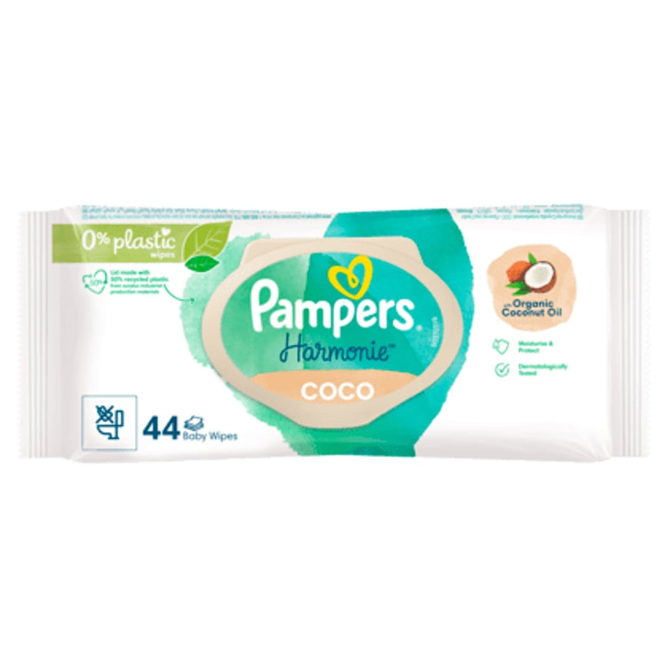 Pampers Harmonie Coco Plastic Free Baby Wipes