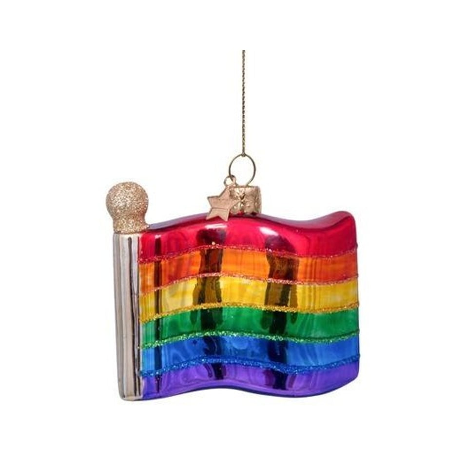 Kerstbal Regenboog Vlag