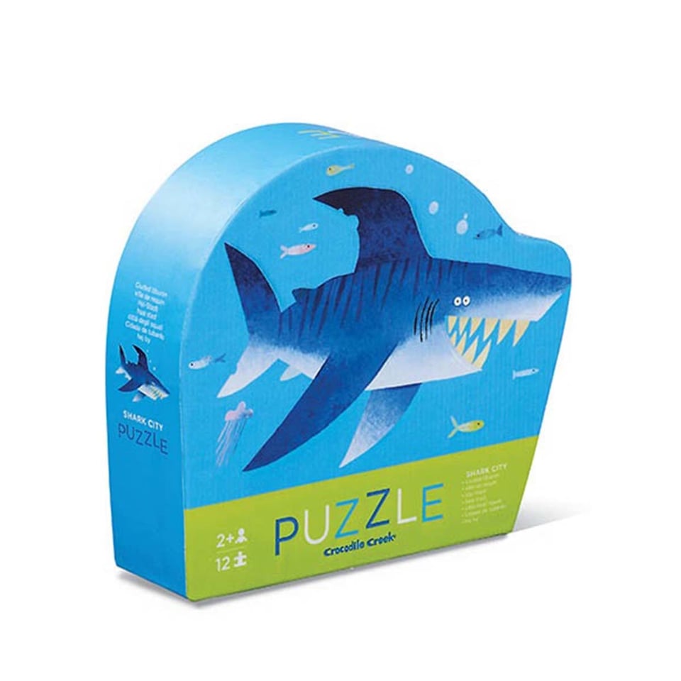 Crocodile Creek Mini Shaped Puzzle Shark 12 Stukjes 2+