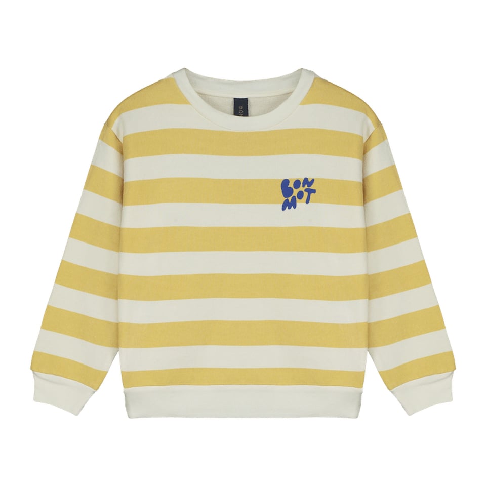 Bonmot Sweatshirt Wide Stripes Ivory