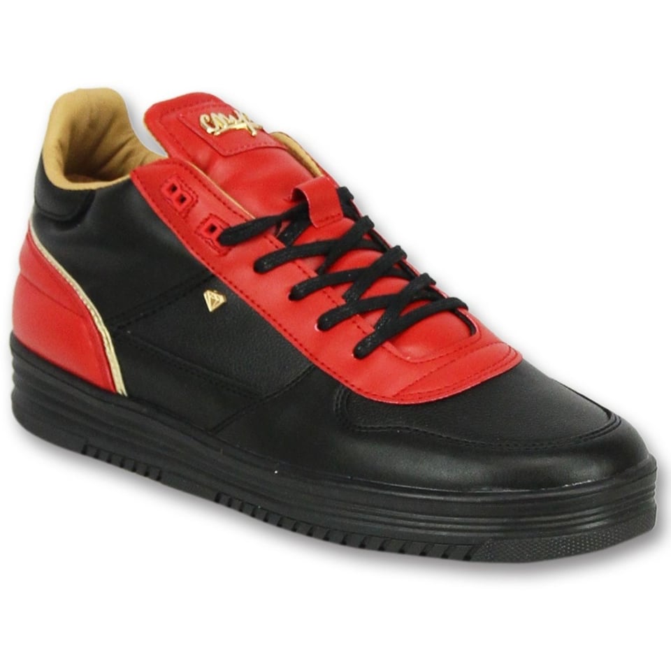 Mannen Schoenen Sneakers - Luxury Black Red- CMS72 - Rood