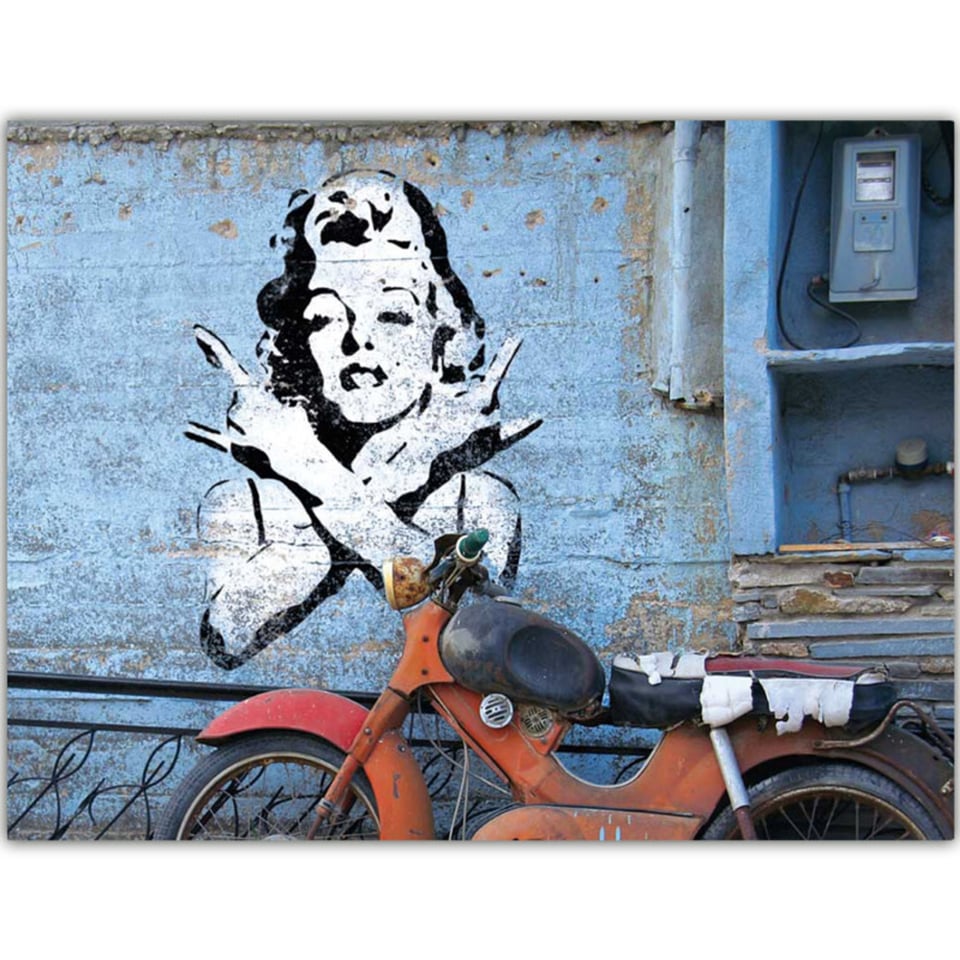 Marilyn Monroe - Postkaart -Marilyn Rocks Streetart