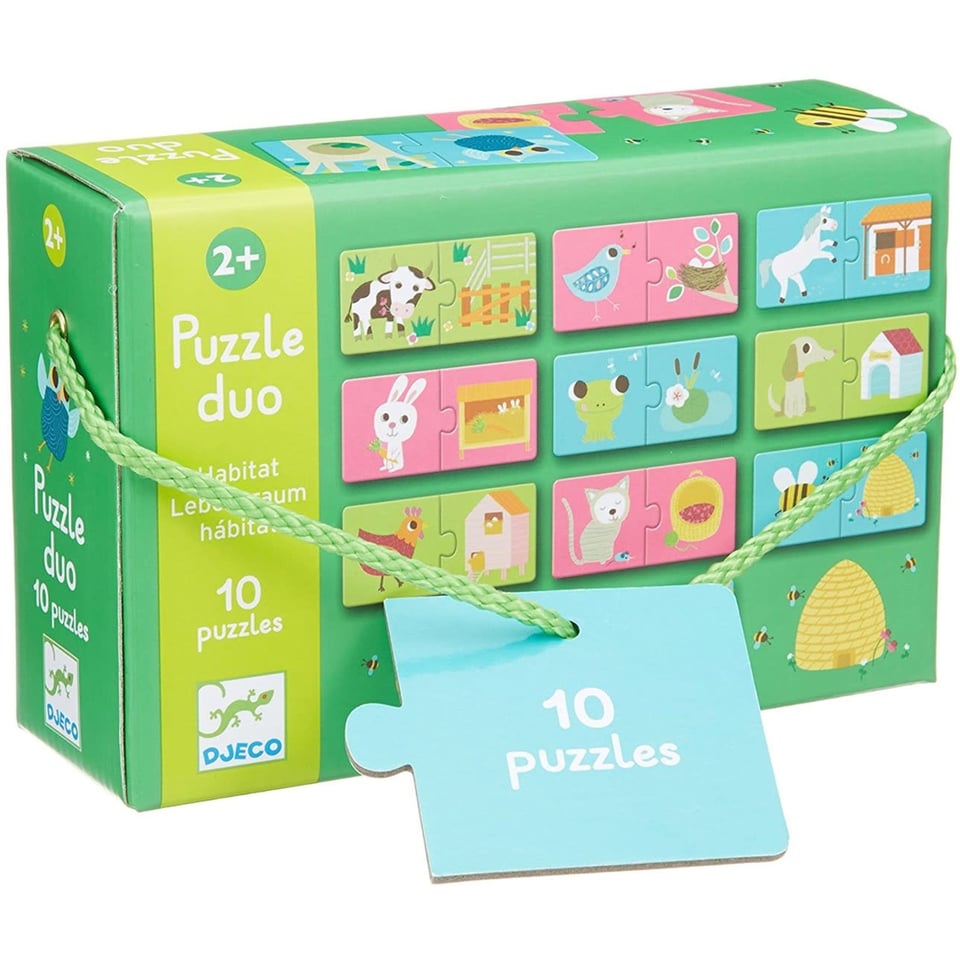 Djeco Duo Puzzel Leefomgeving 20 Delig 2+