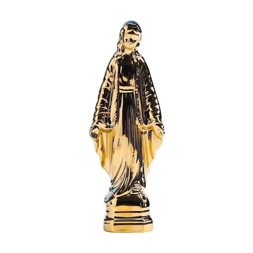 Beeldje Madonna Glans Goud Keramiek 21cm - Afmeting : 21cm