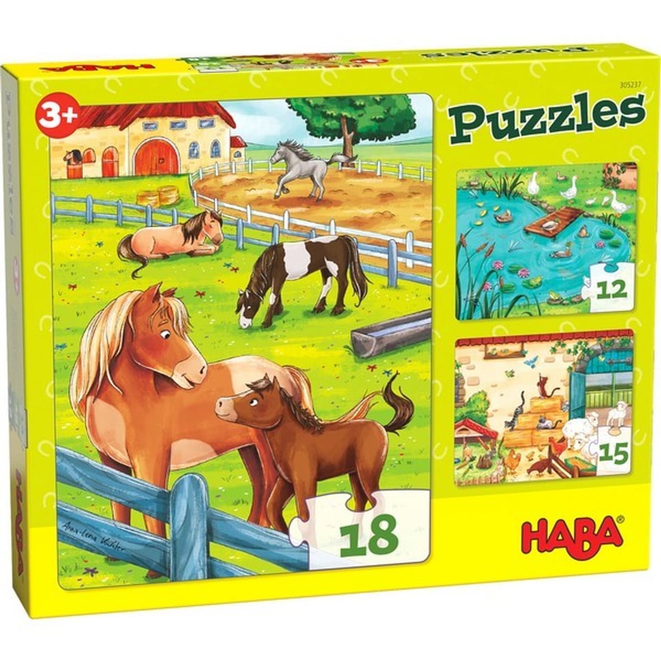 3-in-1-Puzzel Boerderijdieren