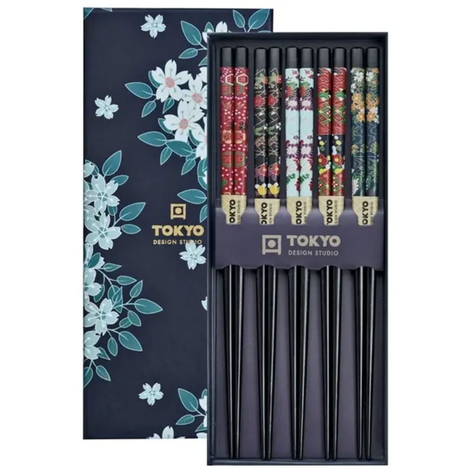 Chopsticks Cherry Blossom Set/5 in Cadeau Doos