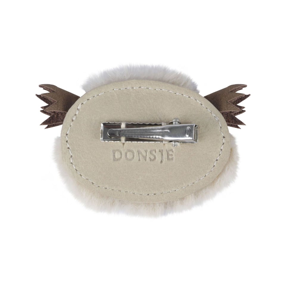 Donsje Josy Exclusive Hairclip - Owl Ivory Classic Leather