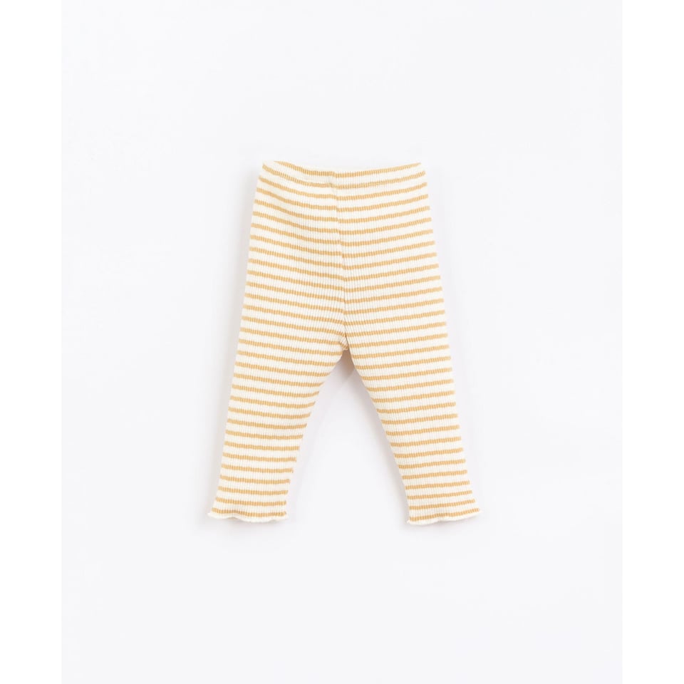 Play Up - Leggings in striped organic cotton  Basketry