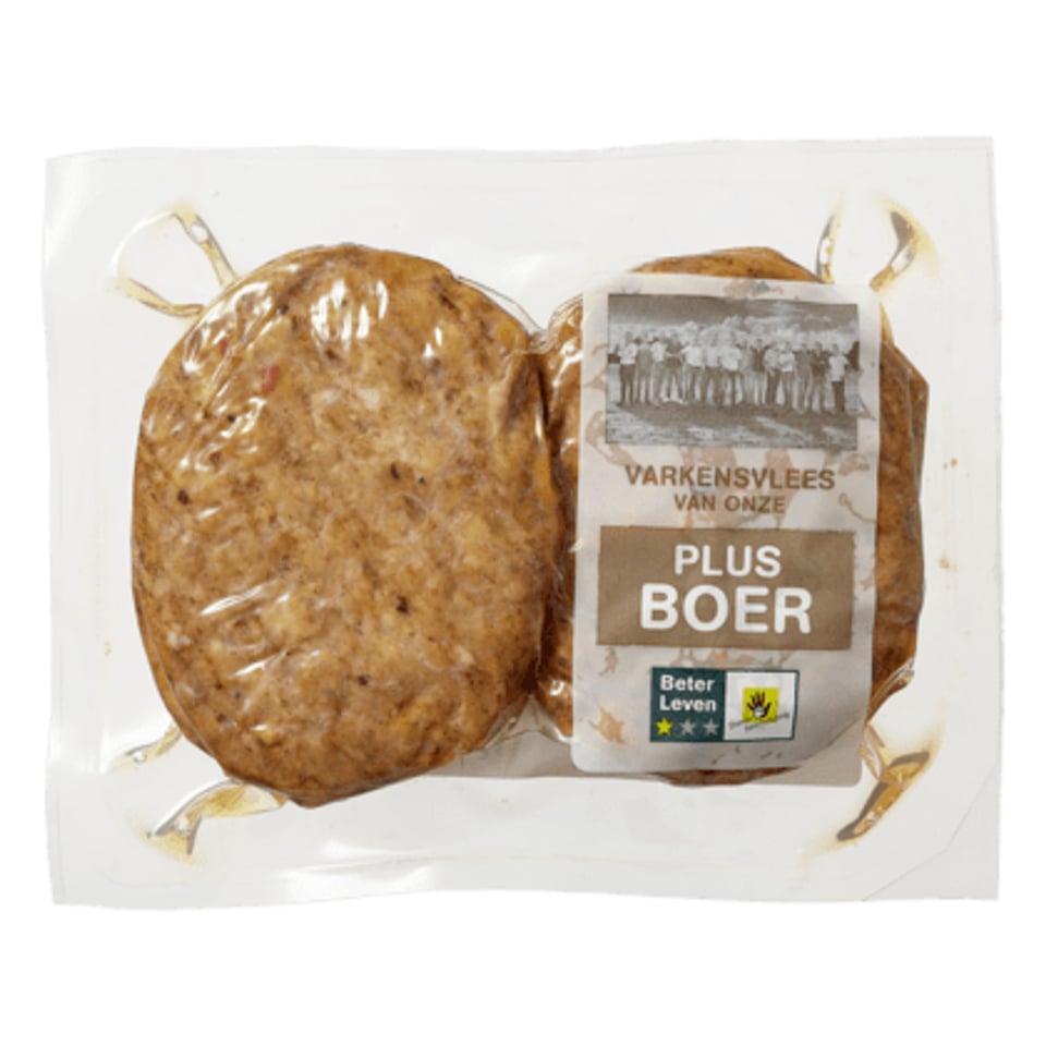 PLUS Boerentrots BBQ Hamburger Gegaard 4 Stuks