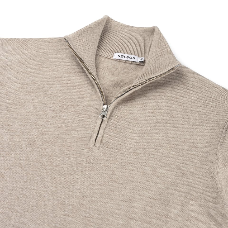 The Quarter-Zip Beige