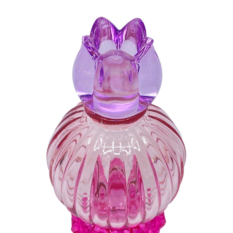 Kandelaar Tulp Bol Lila-Roze-Fuchsia Glas 8x15cm