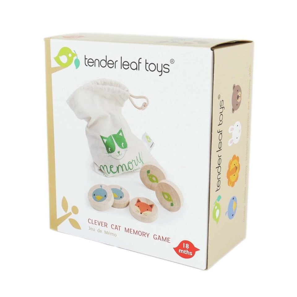 Tender Leaf Toys Clever Cat Memory Game 20 Delig +18 Mnd