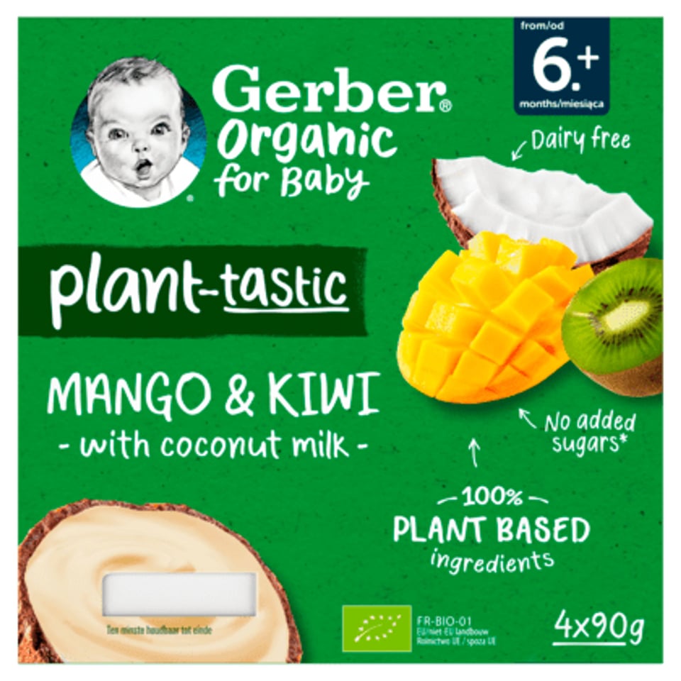 Gerber Organic Plantaardig Appel Ananas