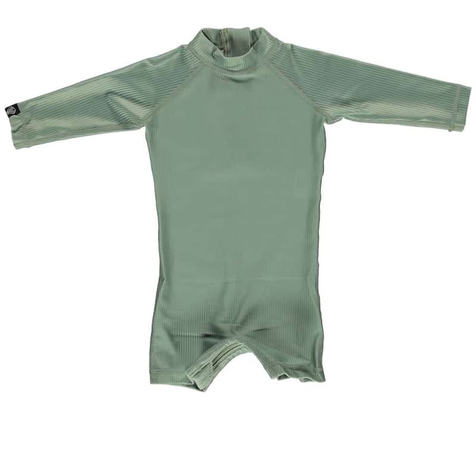 Beach & Bandits Basil Ribbed Babysuit