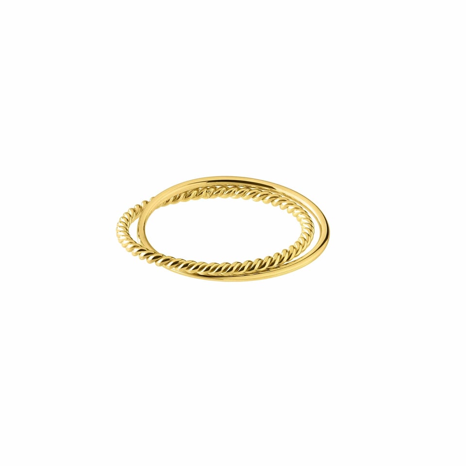 Gold Plated Mix Double Ring