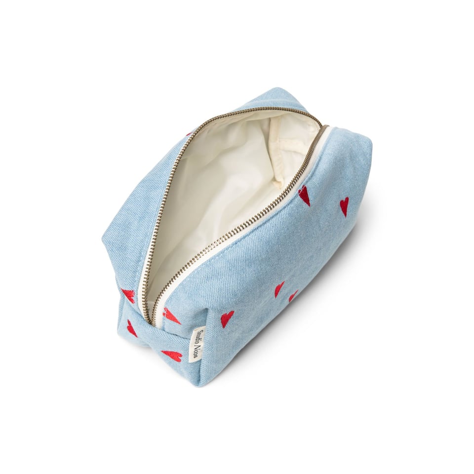 Denim Pouch  Blue Hearts - Blue Hearts / OS