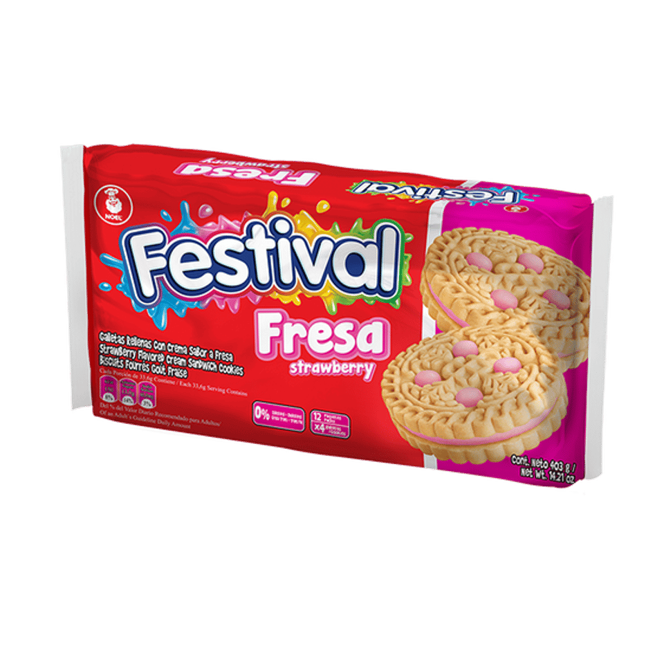 Festival Aardbei koekjes 403gr