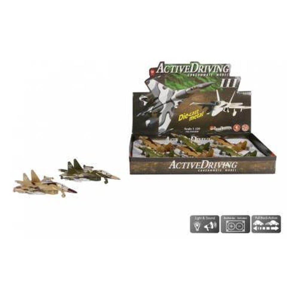 Mission Control Pullback Militaire Straaljager Met Licht en Geluid 20 Cm 3+
