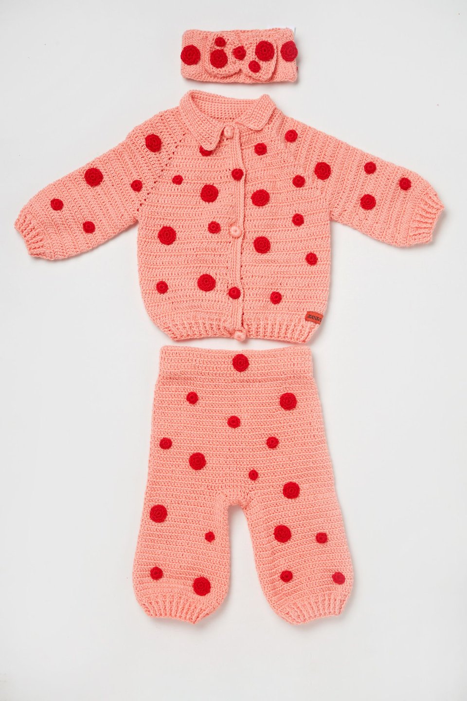 Pink Dotted Baby Set