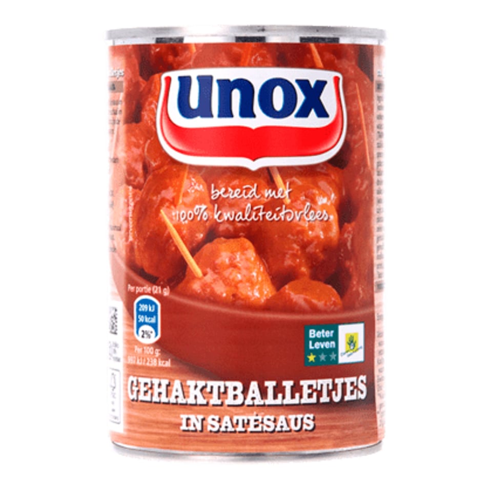 Unox Gehaktballetjes in Satesaus