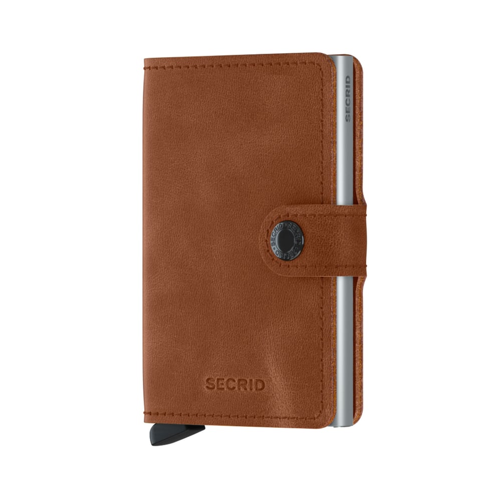 SECRID Miniwallet Vintage Cognac/zilver