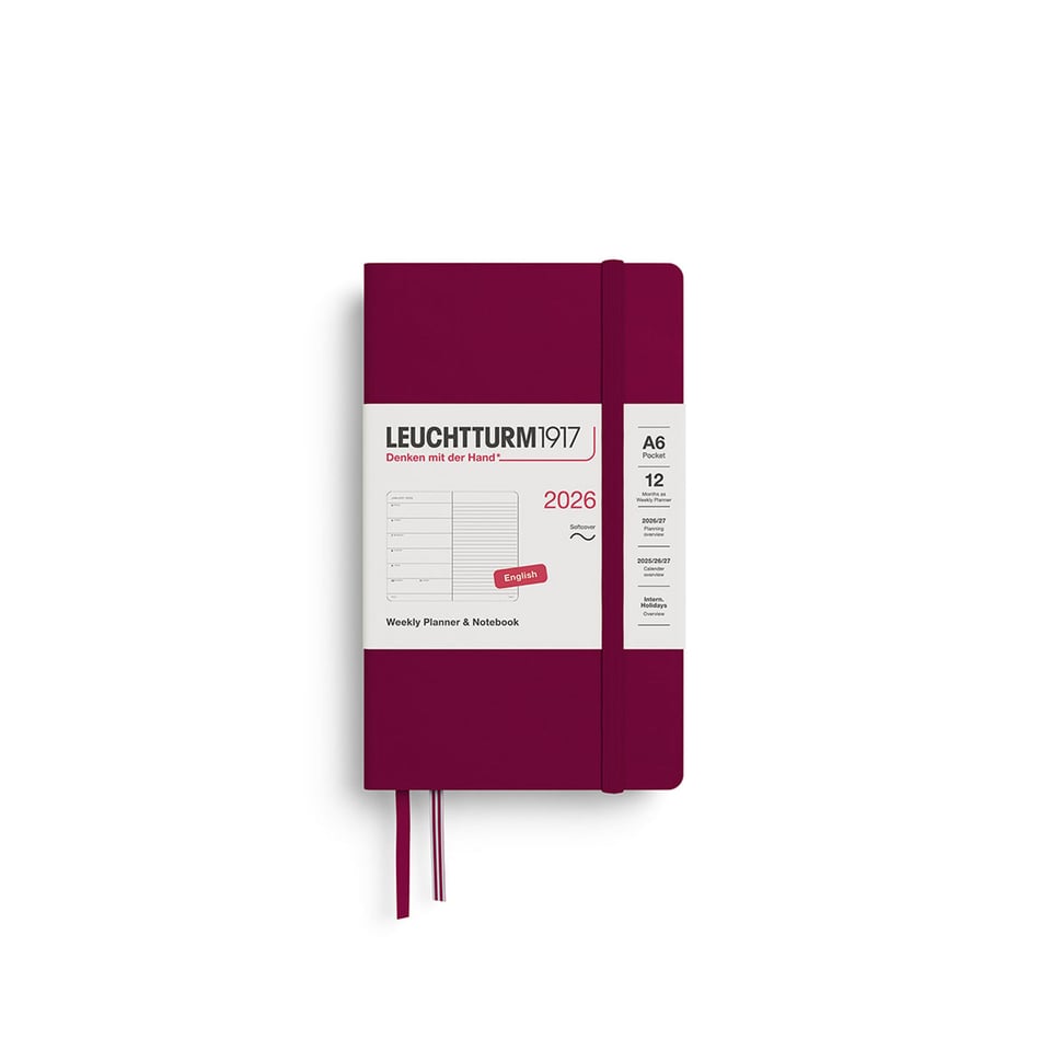 Leuchtturm 2026 Diary Softcover Pocket Weekly + Notes